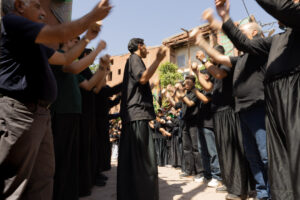 One of the unique tradition of the procession is clapping of two pieces of wood in unison. In the local language called Joghjogheh-Zani.