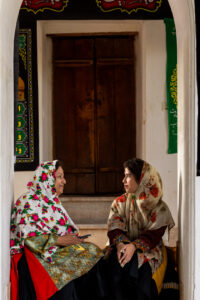 Mother and Daughter in the ceremony room of Abyaneh